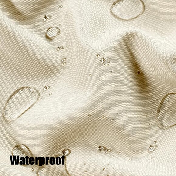 Waterproof Outdoor Curtains for Patio, Premium Thick Privacy (Cream) 53Wx84L - Picture 4 of 6